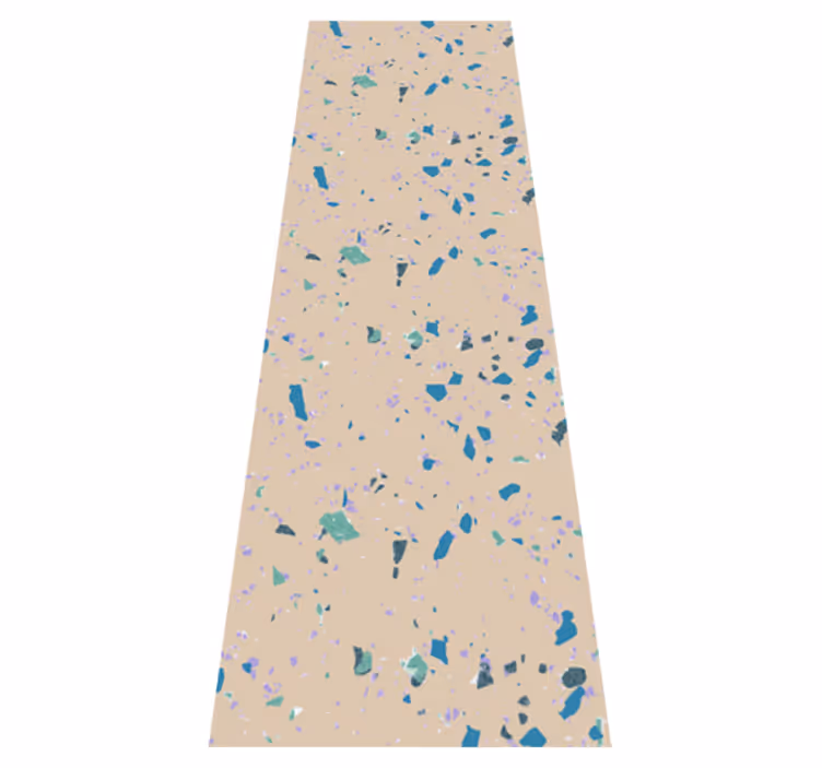 Alfombra vinílica textura piedra terrazzo colorido - TenVinilo