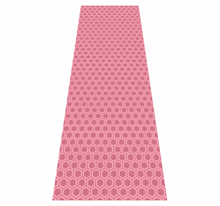 Alfombra vinílica textura patrón hexagonal rosa - TenVinilo