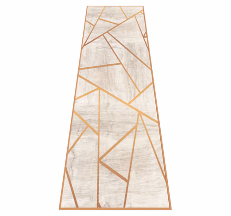 Alfombra vinílica textura patrón geométrico de madera nogal - TenVinilo
