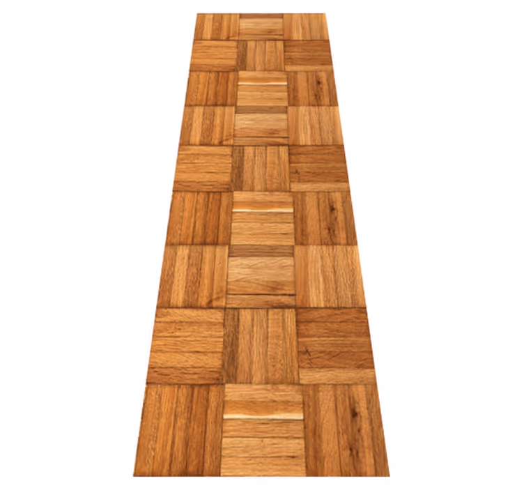 Alfombra vinílica textura baldosas de madera marrón - TenVinilo