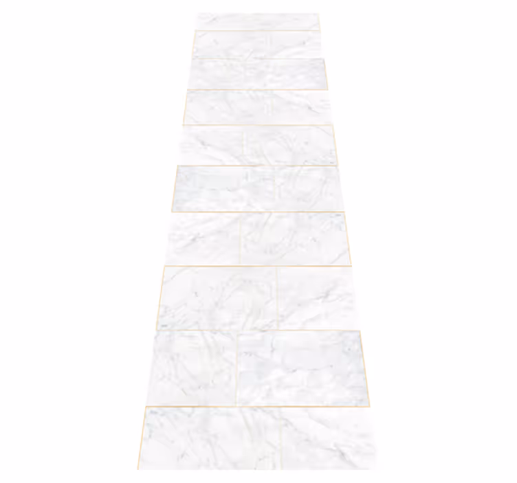 Alfombra vinílica textura tonos grises mármol dorado - TenVinilo