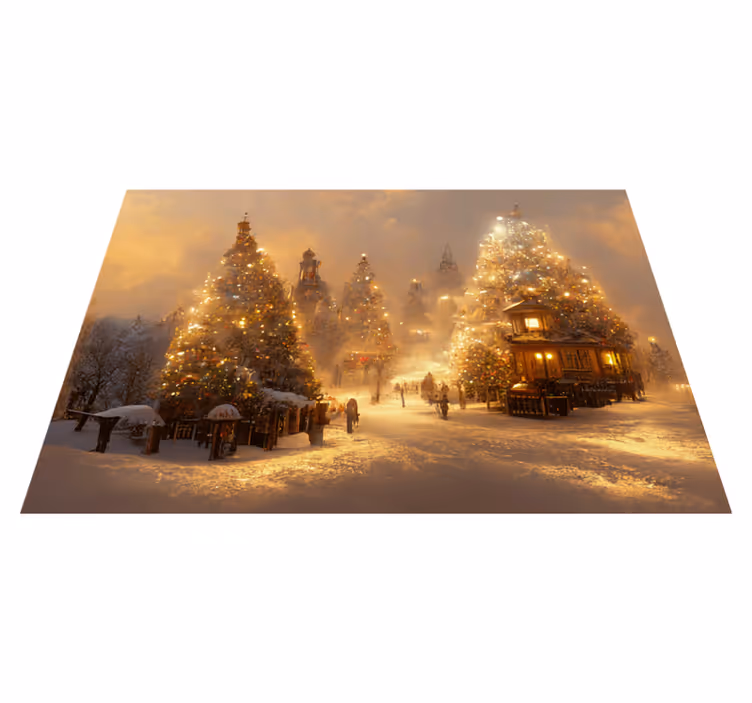Alfombra vinílica navidad país de las maravillas - TenVinilo