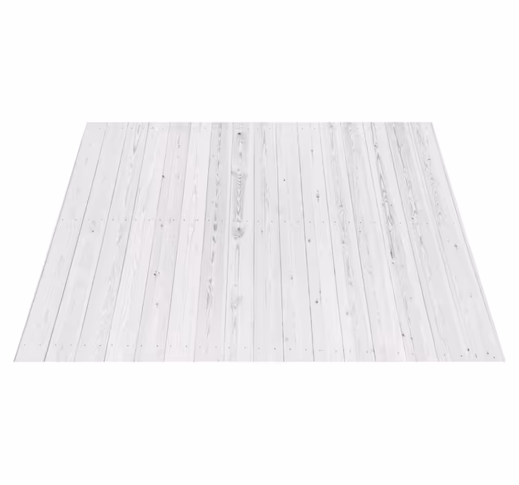Alfombra vinílica entrada diseño madera blanca vintage - TenVinilo