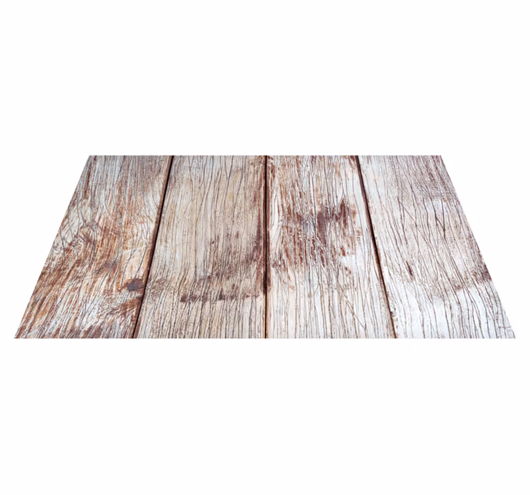Alfombra vinílica entrada tablones de madera marrón claro - TenVinilo