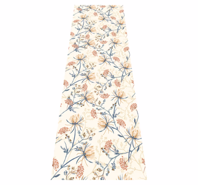Alfombra vinilo salón estampado floral vintage - TenVinilo