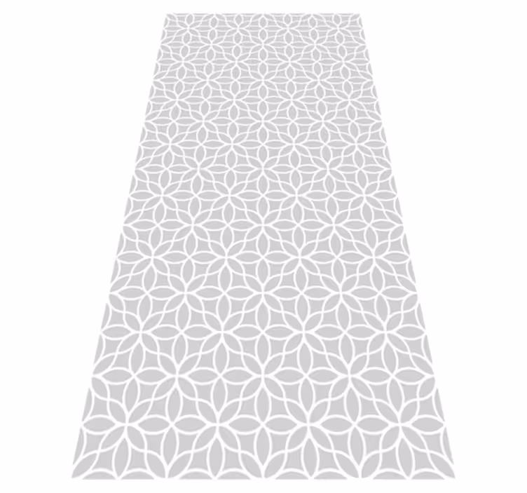 Alfombra vinilo salón patrón moderno gris y blanco - TenVinilo