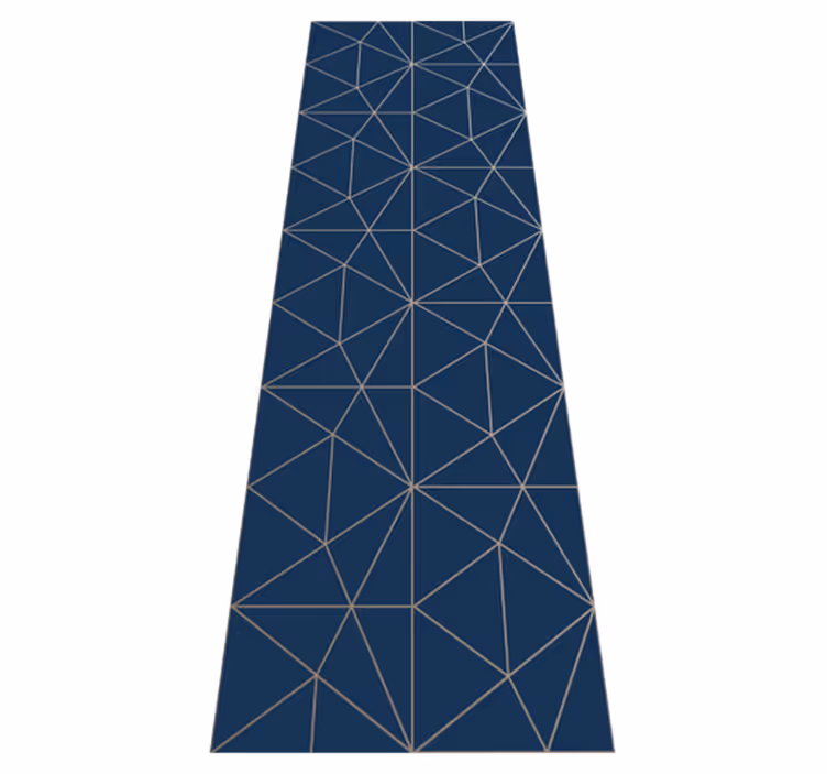 Alfombra vinilo salón prisma triangular geométrico - TenVinilo