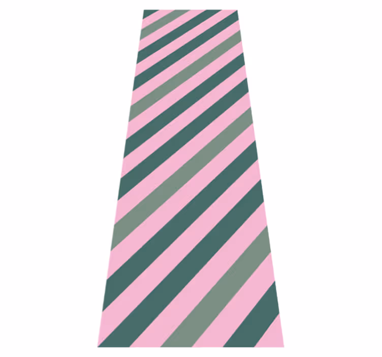 Alfombra vinilo salón bloque de color rosa y verde - TenVinilo