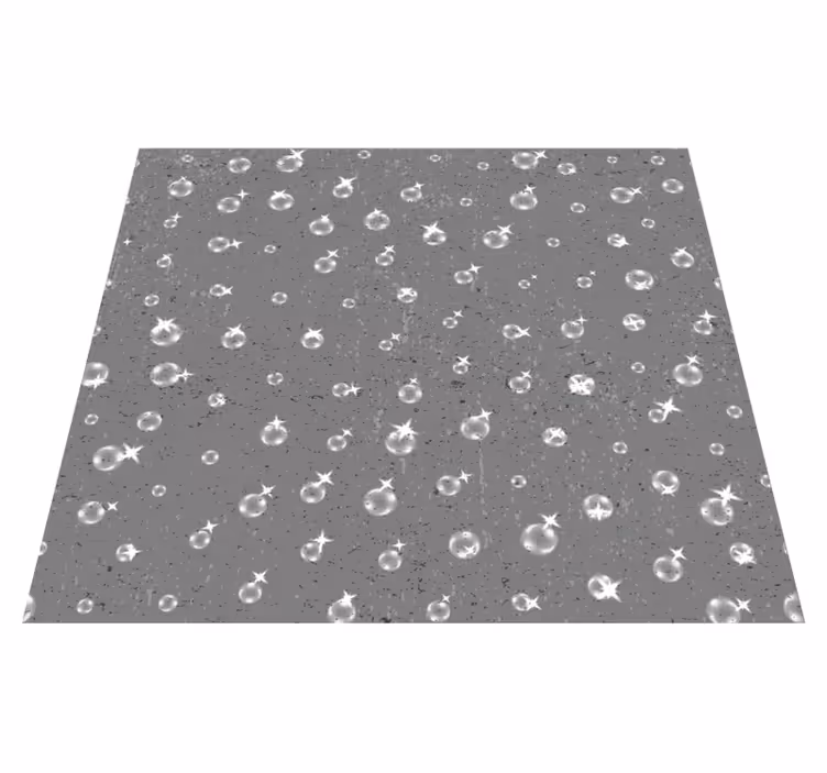 Alfombra vinílica gris con motivo geométrico brillante - TenVinilo