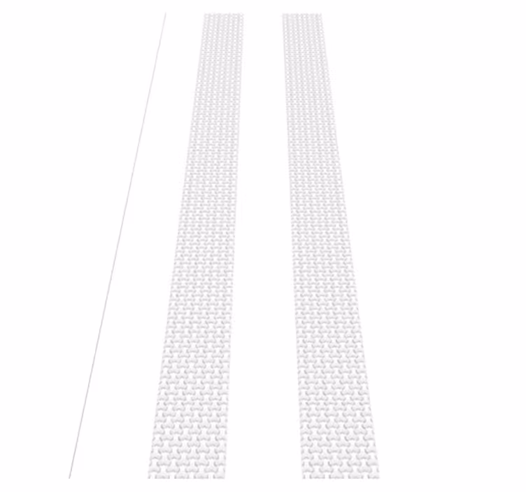 Alfombra vinilo pasillo rayas verticales 3d blancas - TenVinilo
