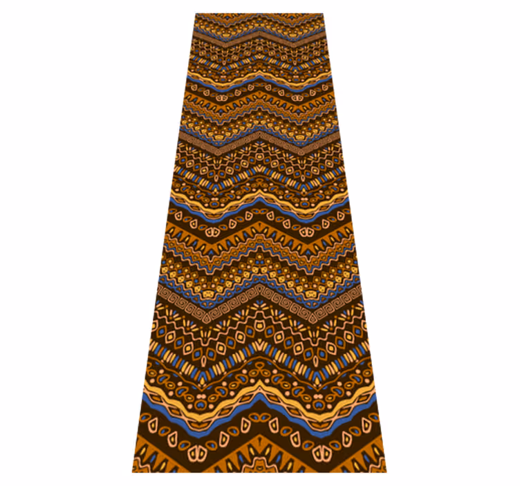 Alfombra vinilo pasillo estilo tribal africano - TenVinilo