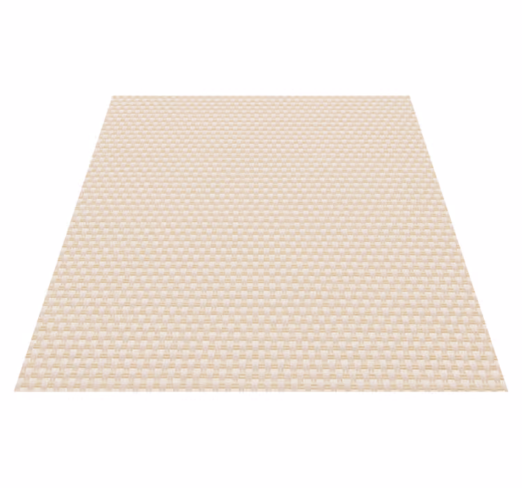 Alfombra vinilica beige pantalla de lino blanco - TenVinilo