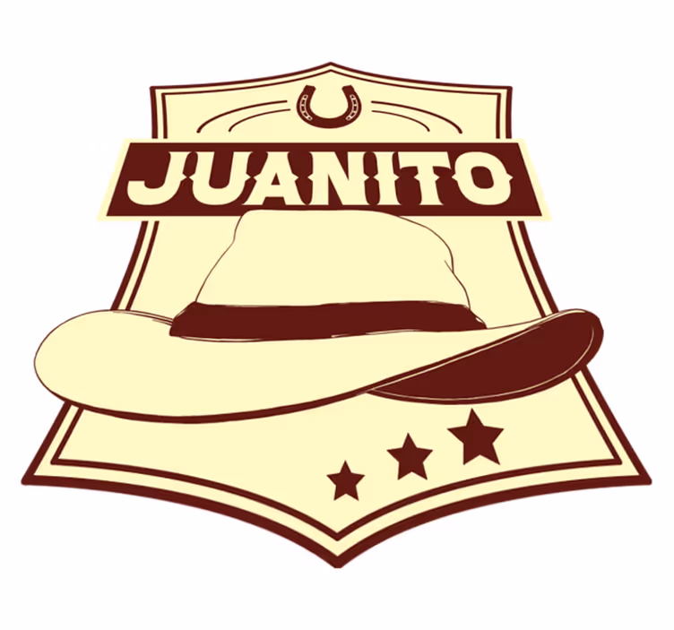 Alfombra vinílica marrón sombrero de vaquero nevera - TenVinilo