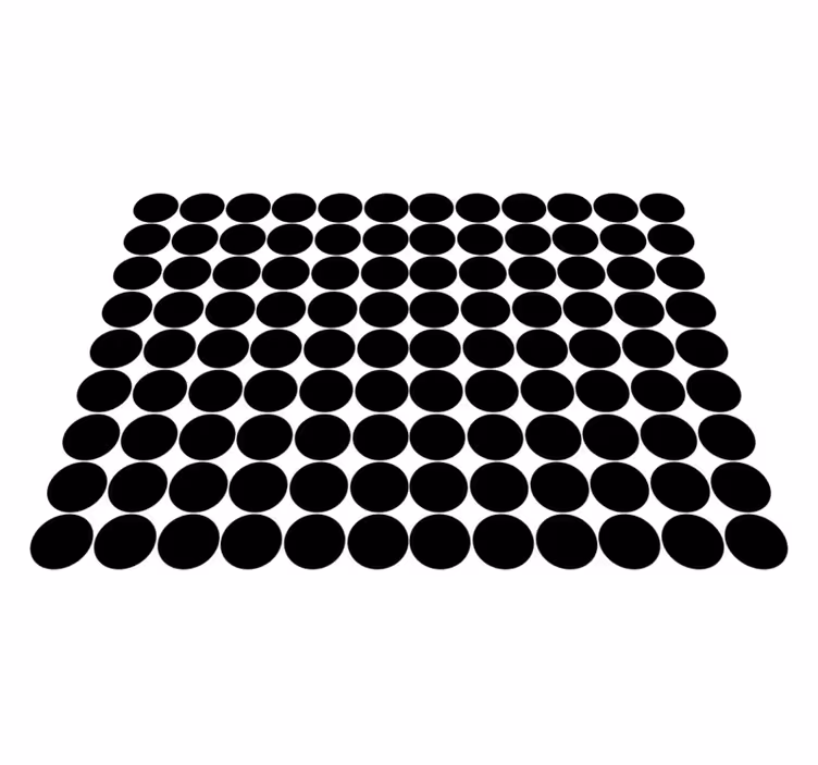 Alfombra vinílica negra con diseño de puntos negros - TenVinilo