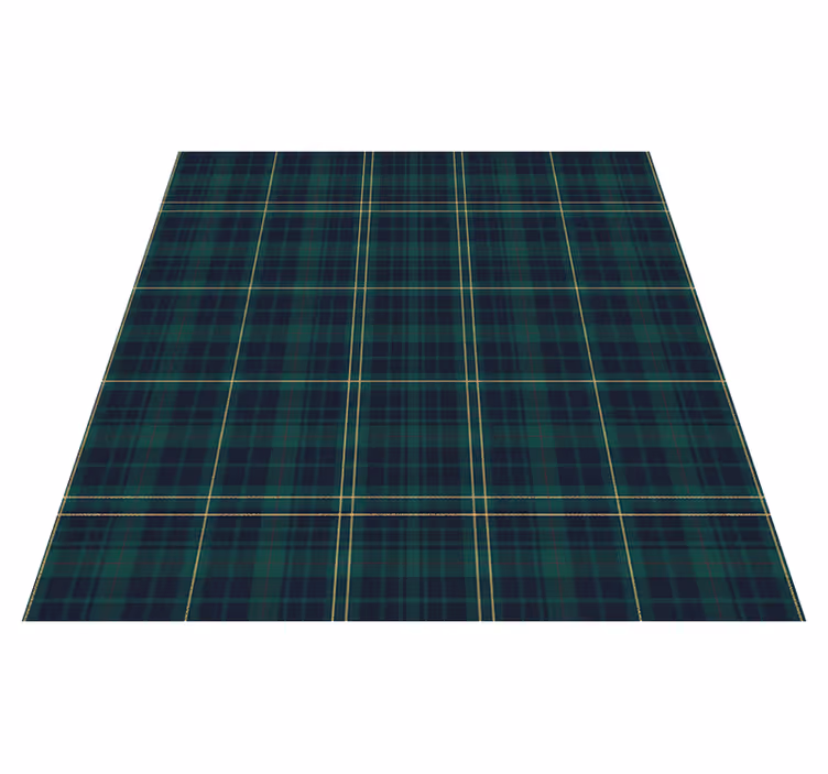 Alfombra vinílica verde tartán verde oscuro - TenVinilo