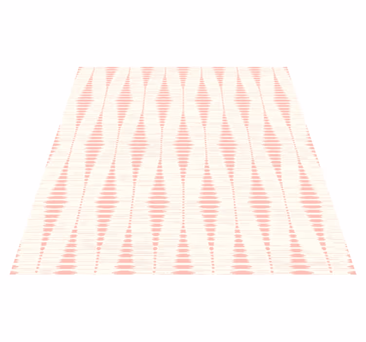 Alfombra vinilo exterior rosa pastel ikat rabaul - TenVinilo