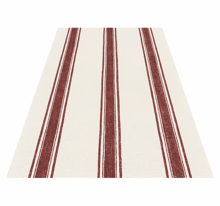 Alfombra vinilo exterior líneas verticales rojas - TenVinilo