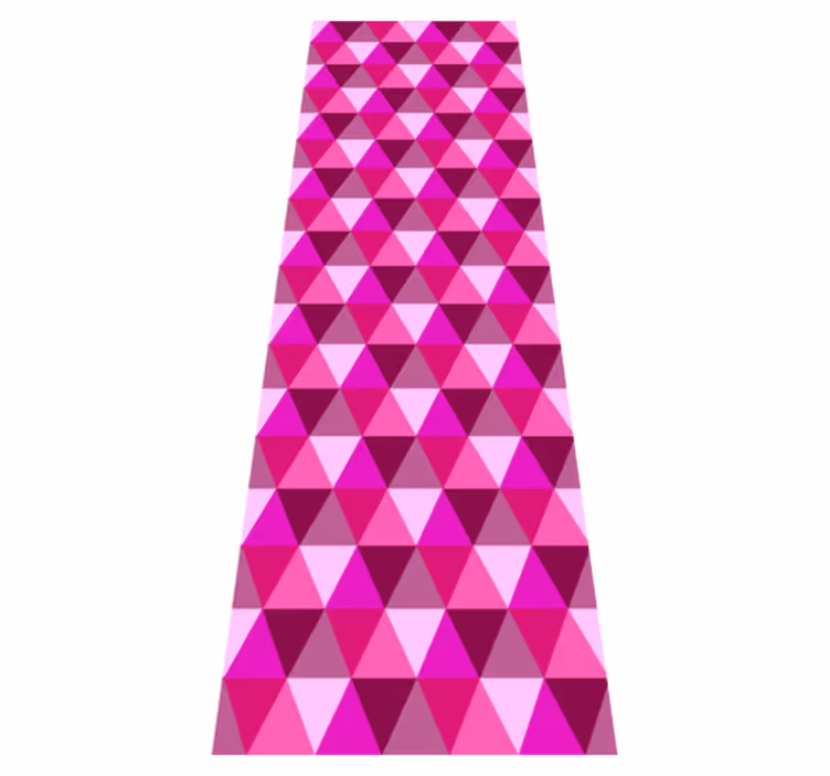 Alfombra vinílica rosa geométrico fucsia - TenVinilo