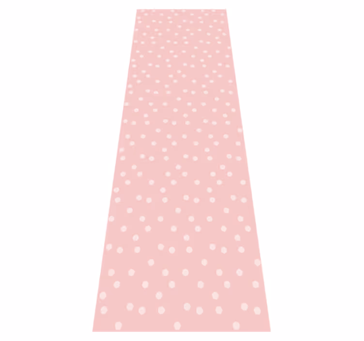 Alfombra vinílica rosa con puntos en tonos pastel suaves - TenVinilo