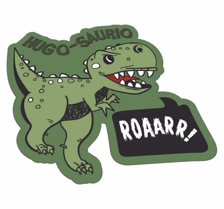 Alfombra vinílica infantil dinosaurio con nombre - TenVinilo