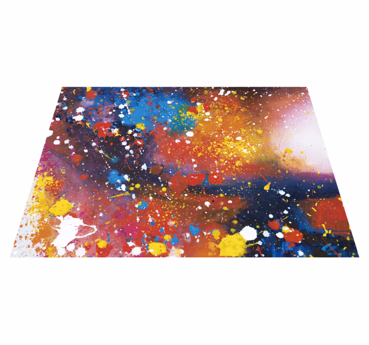 Alfombra vinílica moderna pintura abstracta - TenVinilo
