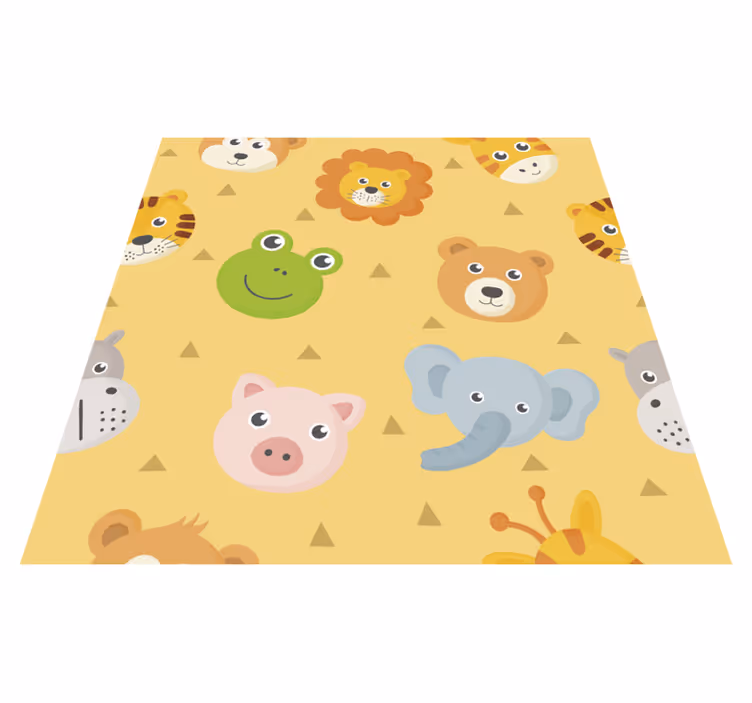 Alfombra vinílica dormitorio animales del zoo - TenVinilo