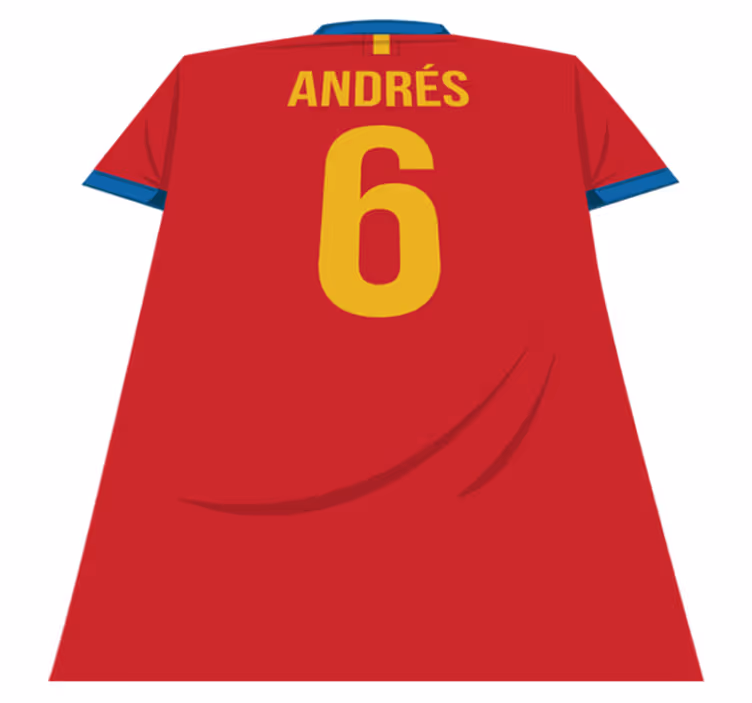Alfombra vinílica juvenil selección española camiseta nombre - TenVinilo