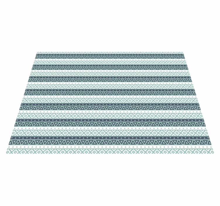 Alfombra vinilo salón etnicos azules - TenVinilo