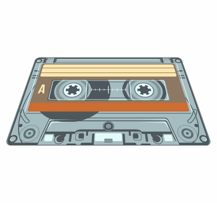Alfombra vinílica vintage radio cassette - TenVinilo