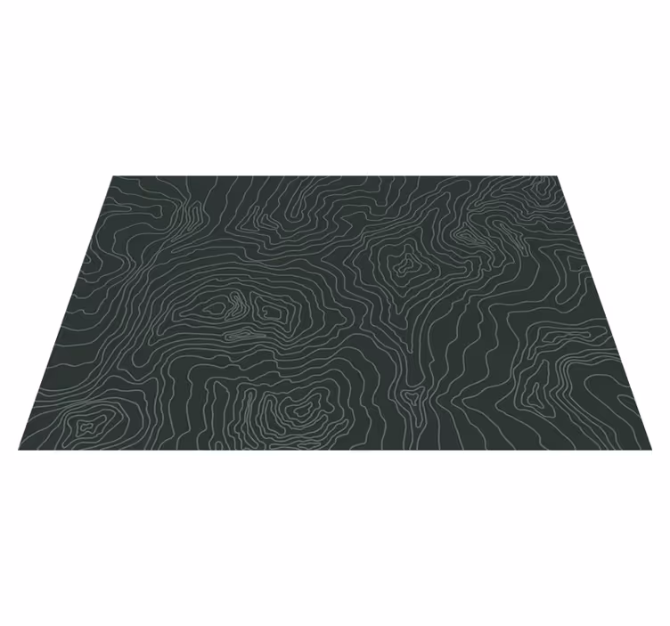 Alfombra vinílica moderna mapa topográfico - TenVinilo