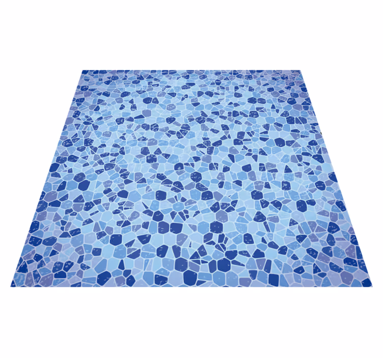 Alfombra vinílica mosaico conjunto de azulejos azul - TenVinilo
