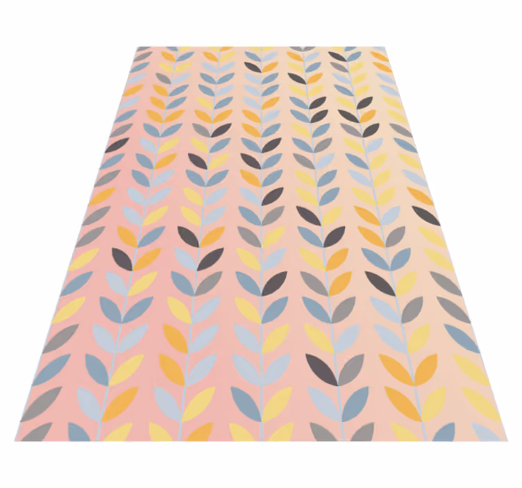 Alfombra vinilo salón floral estilo nórdico - TenVinilo
