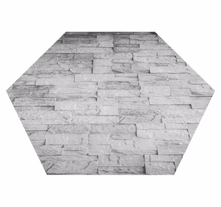 Alfombra vinílica textura ladrillo hexagonal - TenVinilo