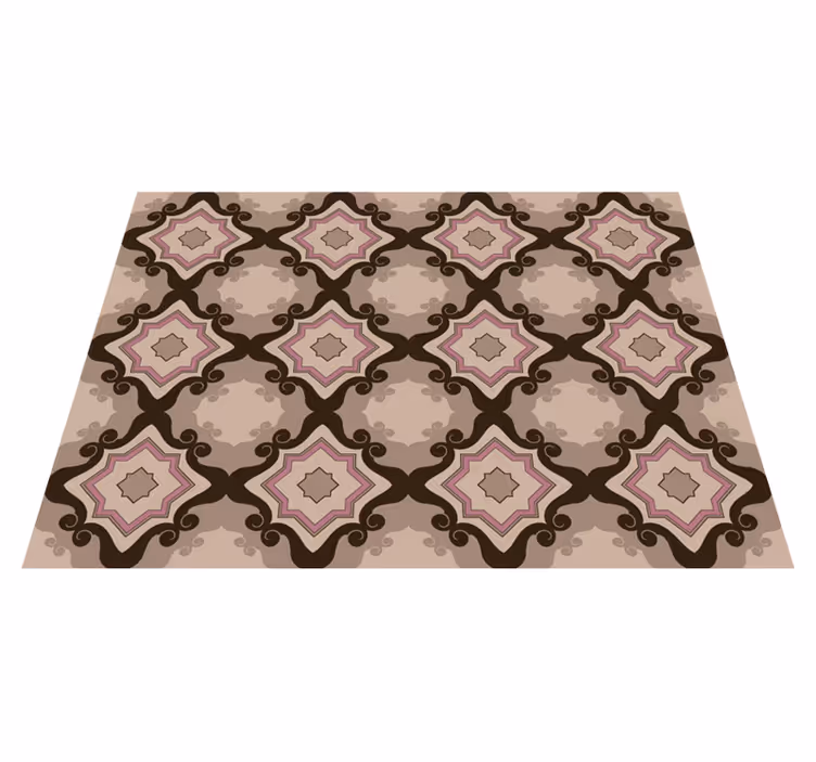 Alfombra vinilo salón patrón de mosaico - TenVinilo