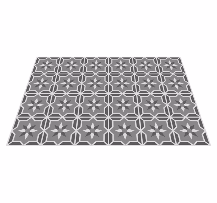 Alfombra vinílica cocina azulejos gris claro - TenVinilo