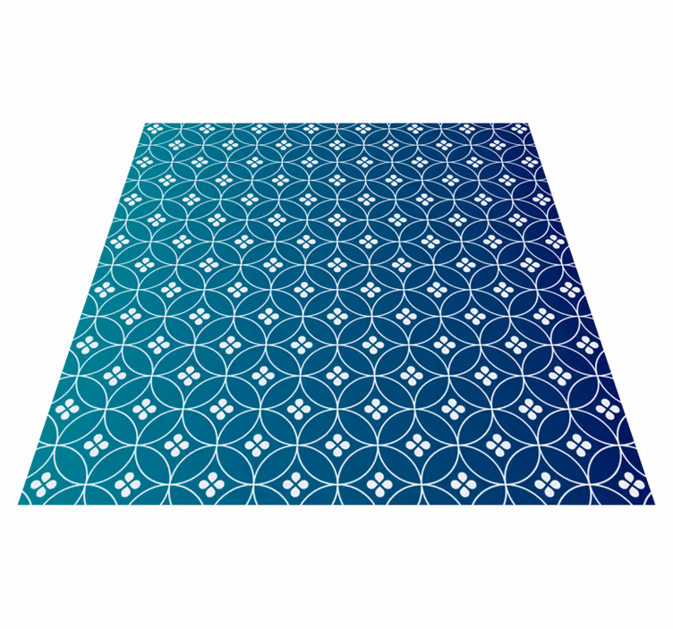Alfombra vinílica geométrica capa azul geométrica - TenVinilo