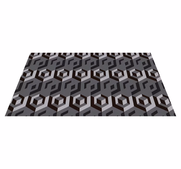 Alfombra pvc cocina gris rectangular geométrica - TenVinilo