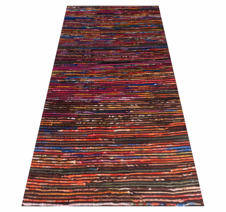 Alfombra de vinilo rayas de colores - TenVinilo