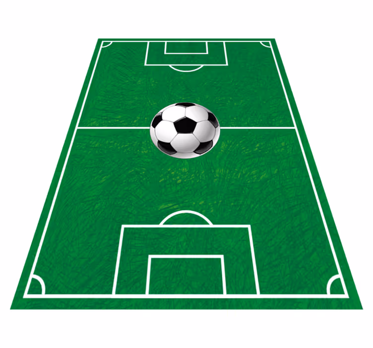 Alfombra vinílica infantil campo de fútbol - TenVinilo