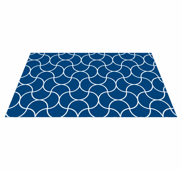 Alfombra vinilo baño patrón de onda geométrica - TenVinilo