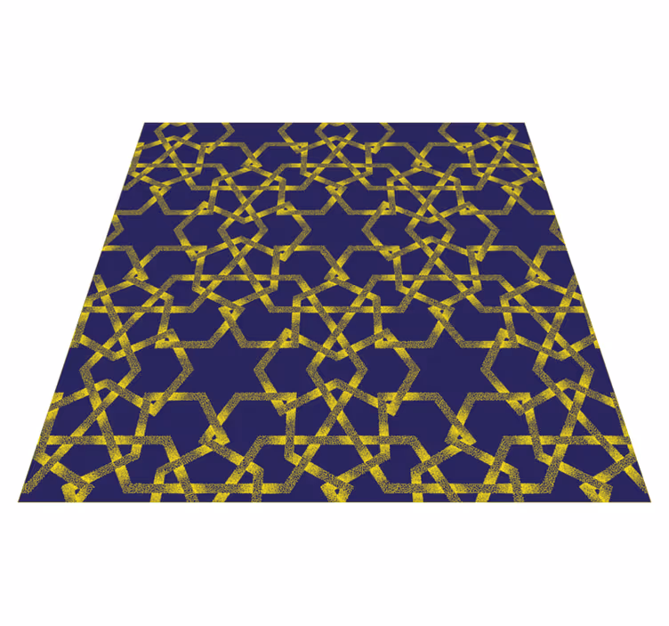 Alfombra vinílica baño diseño formas geométricas - TenVinilo