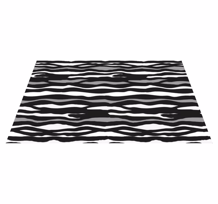 Alfombra vinílica animal print motivo de rayas de cebra - TenVinilo