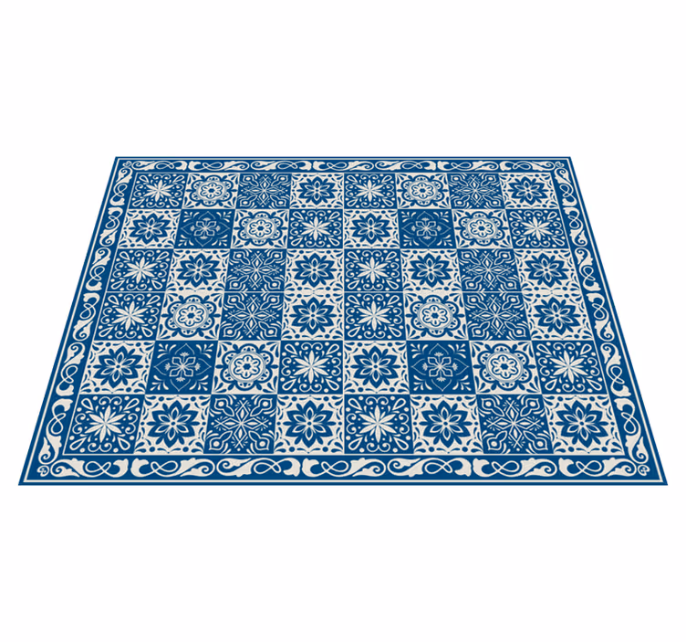 Alfombra hidráulica azulejo decorativo - TenVinilo
