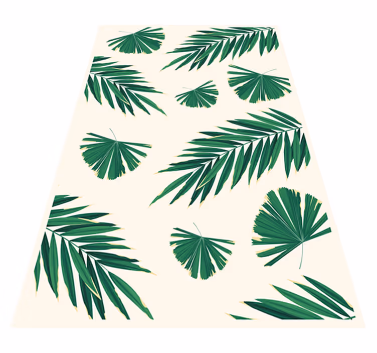 Alfombra vinílica plantas de hojas tropicales - TenVinilo