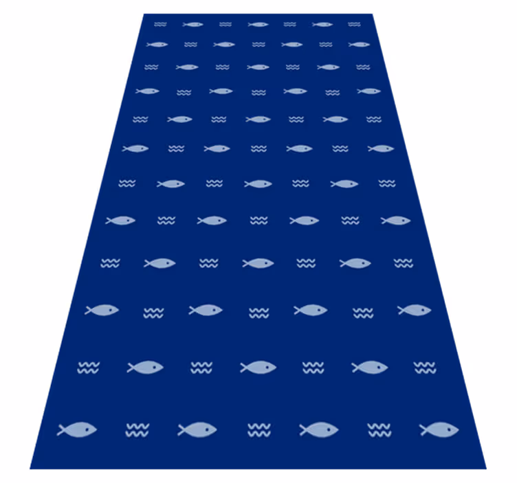 Alfombra vinilo baño con diseño de peces - TenVinilo