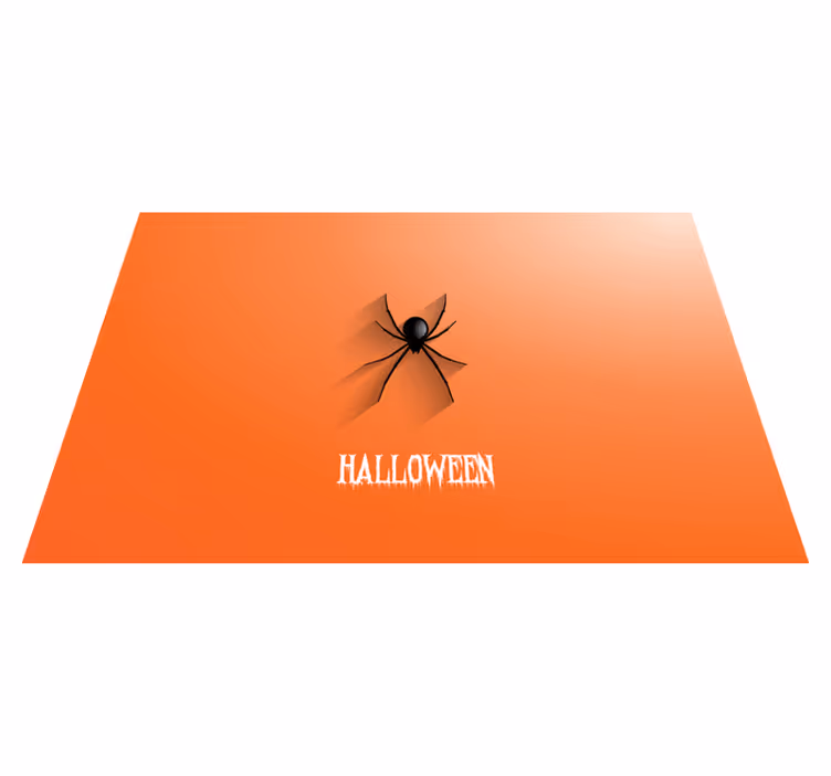 Alfombra vinílica halloween araña de halloween - TenVinilo