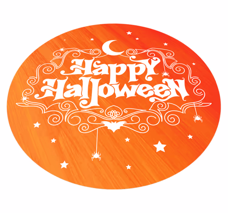 Alfombra vinílica halloween fiesta circular - TenVinilo