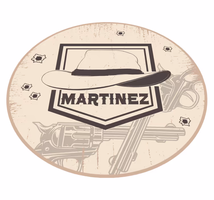 Alfombra vinílica personalizable estilo occidental - TenVinilo