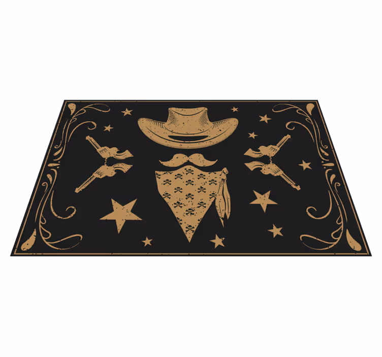 Alfombra vinílica infantil temática de vaquero - TenVinilo