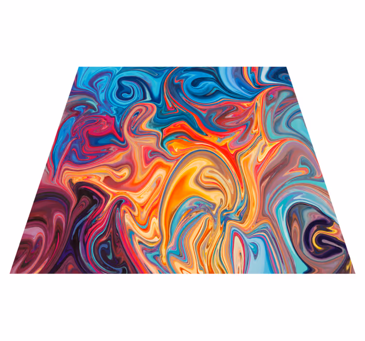 Alfombra vinílica textura colores arremolinados - TenVinilo